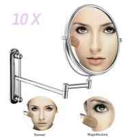 ราคา กระจกแต่งหน้ากระจกแต่งหน้า กระจกกำลังขยาย 5x / 10x แบบ กระจกขยาย Magnifying Wall Mounted Mirror เส้นผ่านศูนย์กลาง 20 ซม กระจกขยายติดผนัง แบบสองด้าน ขยายได้ หมุนได้ 360 (1734365319473628331)