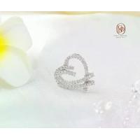 ราคา Heart Diamond Row Pendant จี้เพชรแถวดีไซน์หัวใจ (1734078015129159181)