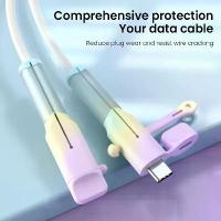 ราคา [ USB for Android system type C ] Damile Soft Silicone Battery Charger Cable Protector / Data Line Cable Protector Cable Winder Protector Case (1734015130698351902)