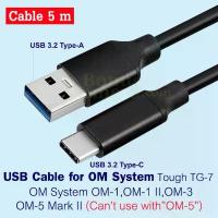 ราคา สาย USB ยาว 5m ต่อ OM System OM-1,OM-1 II,OM-3,OM-5 Mark II,Tough TG-7 replaces Olympus CB-USB11,CB-USB14 Cable สินค้าขายดี (1734320575726257859)