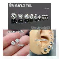 ราคา ส่งจากประเทศไทย (1 ชิ้น) แหวนเพชร Fire Play Diamond เพชร CZ พร้อมตัวเรือนเงิน ขนาดหน้ากว้าง 0.8/1.2 มม.สแตนเลส 316 ลิตร สามารถใส่ได้ในขณะอาบน้ำ เครื่องประดับเพชรทรงกลม (1733338839688578521)