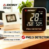 ราคา PM2.5 Detector 3in1 เครื่องวัดฝุ่นพร้อมเซ็นเซอร์วัด PM2.5 เครื่องวัดอุณหภูมิเครื่องวัดความชื้นอากาศ (1734382060771968876)