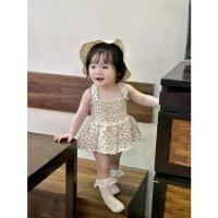 ราคา ชุดรอมเปอร์ลายดอกไม้, สำหรับเด็กผู้หญิง, ชุดบอดี้สูทแขนกุดมีสไตล์, ชุดคลานไปข้างนอก, ชุดฤดูร้อน, ชุดจั๊มสูท (1732367469982025432)