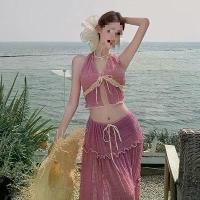 ราคา ชุดว่ายน้ำ สไตล์ฝรั่งเศส ชุดว่ายน้ำสามชิ้น เกาะชายหาด เซ็กซี่ น่ารัก และเซ็กซี่ มาใหม่ 2025 ชุด โปเยโปโลเย မ ြ န ် မ ာ ဝ မ ် း ဆ က ် စ ု ံ တ ွ ဲ ဝ တ ် ထ ိ (1731645609425799143)