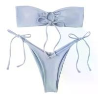 ราคา ชุดว่ายน้ำ บิกินี่ ดีไซน์เซ็กซี่ พร้อมสายรัดและเกาะอกแบบผูกเชือก บิกินี่เอวสูง กางเกงใน ดีไซน์แยก 2 ชิ้น/เซ็ต สำหรับผู้หญิง ลัยซุเวน เหมาะสำหรับซื้อ (1732312344762026174)