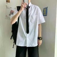 ราคา 【เสื้อนักศึกษาชาย】เสื้อเชิ้ต สไตล์กระโหลก แขนสั้น สีพื้น สำหรับนักเรียนชาย สไตล์เกาหลีและญี่ปุ่น เครื่องแบบ สไตล์พื้นฐาน JK ชุดทำงาน เสื้อเชิ้ตลำลอง เสื้อเชิ้ตนักเรียนชาย (1730553542264589170)
