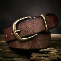 ราคา เข็มขัดผู้ชายและผู้หญิง หนังวัวแท้ อเนกประสงค์สไตล์วินเทจ เข็มขัดยีนส์หนังวัวด้านบน หัวเข็มขัดทองเหลืองเก่า มีสไตล์และเท่ เหมาะสำหรับวันวาเลนไทน์ หมวก la หมวกแก๊ป emis (1733835864467802050)