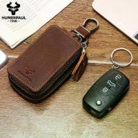 ราคา เคสกุญแจรถ, Hummer Paul, ทำจากหนังชั้นบนสุด, ซิปคู่, หนังม้าบ้า, พวงกุญแจ, สำหรับผู้ชาย, กระเป๋าใส่เหรียญหนังแท้ (1731764986859521948)