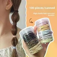 ราคา ยางรัดผม 100 เส้น สามารถกระป๋องได้ สีของยางรัดผมพื้นฐานกว่า ยางรัดผมอเนกประสงค์ดูดี เชือกผูกผม (1732021085662053884)