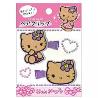 ราคา กิ๊บติดผม kt HelloKitty ผิวสีแทน กิ๊บคู่ tan purple สีม่วง นำเข้าจากญี่ปุ่น (1734342034744182610)