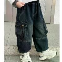 ราคา กางเกงยีนส์เด็กผู้ชาย，กางเกงเด็กผู้ชาย สไตล์ฤดูใบไม้ผลิและฤดูใบไม้ร่วง แฟชั่นเด็ก กางเกงคาร์โก้ผ้าวูล กางเกงขายาว สไตล์ฤดูใบไม้ร่วงและฤดูหนาวเด็กผู้ชายเท่ สไตล์สตรีท，กางเกงยีนส์เด็กผู้ชาย (17317896406