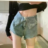 ราคา กางเกงยีนส์ขาสั้น แฟชั่นวินเทจ สำหรับผู้หญิง สไตล์ลำลอง เอวสูง กระชับสัดส่วน ขากว้าง กางเกงสุดฮอต อินเทรนด์ มาใหม่สำหรับฤดูร้อน 2025 กางเกง ยีน ขา สั้น เอว พับ (1733176615343064110)