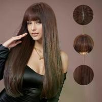 ราคา วิกผมสังเคราะห์สีน้ำตาลเข้มตรงยาวพร้อมหน้าม้าสำหรับผู้หญิง - เหมาะสำหรับงานปาร์ตี้ คอสเพลย์ และใช้ในชีวิตประจำวัน อุปกรณ์เสริมวิกผม อุปกรณ์เสริมคอสเพลย์ หมวกที่พอดี (1733676380199946132)