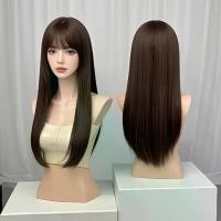 ราคา วิกผมสังเคราะห์สีน้ำตาลเข้มตรงยาวพร้อมหน้าม้าสำหรับผู้หญิง - หลากหลายการใช้งานในงานปาร์ตี้, คอสเพลย์, และประจำวัน, อุปกรณ์เสริมวิก, หมวกใส่แน่น (1733422013071328674)