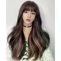ราคา วิกผม รุ่น สตาร์ไลท์ สีดำน้ำตาลธรรมชาติไฮไลท์สีชมพู ยาว 65 cm. (1733766417040115396)