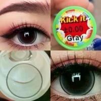 ราคา คอนแทคเลนส์ kick it สีเทา ลายเดียวกับลาย dream ค่าอมน้ำ 38% แบรนด์ Pretty doll (1729574142235544096)