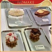 ราคา ถาดสเตนเลส ins ทรงสี่เหลี่ยม ถาดขนม ถาด จาน ถาดหลุมสแตนเลส สําหรับใส่ขนมหวาน เค้ก คาเฟ่ (1733781257115763919)