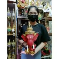 ราคา ☂พระพิฆเนศ ขนาดกลาง กว้าง 8 นิ้ว พร้อมฐานปิดทอง งานสวย เนื้อเรซิ่น ทองเค หัวโขน เศียรครู เศียรเทพ งานฝีมือ ของที่ระลึก♪ (1733678005294958438)