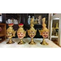 ราคา พ่อแก่ ฤาษี ตาไฟ ขนาดกว้าง 5 นิ้ว พร้อมฐานปิดทอง งานเรซิ่น ทองเค งานสวย หัวโขน เศียรครู เศียรเทพ ของที่ระลึก ของแต่งบ้าน (1733114455025092504)