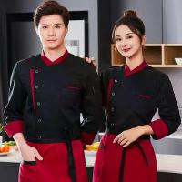 ราคา เสื้อผ้าเชฟโรงแรม เหมาะสำหรับงานบริหารร้านอาหารและห้องครัว เบเกอรี่ และงานทำเค้กผ้าฝ้าย มีจำหน่ายทั้งสำหรับผู้ชายและผู้หญิง พร้อมสต็อก ไซส์ 4XL เสื้อเชฟ เสื้อเชฟแขนผู้หญิง (1733180578274969172)