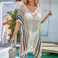 ราคา [COD] [tiktok]Available 7 colors Summer crochet dress Beach dress V neck crochet knit beach dress sunsreen bikini beach cover-up พร้อมส่ง 7 สี ชุดคลุมบิกินี่ ชุดถักโครเชต์ ชุดเดินชายหาด ชุดเที่ยวทะเล 