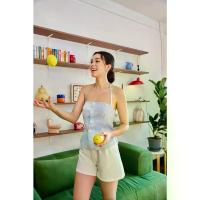 ราคา Lavieda - Vieda Top เสื้อเกาะอกผูกคอผ้าลินิน (4 สี) (1733649133054887372)