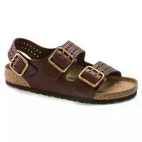 ราคา Birkenstock รองเท้าแตะรัดส้น ผู้ชาย รุ่น Milano Bold สี Vintage Wood Roast - 1023595 (regular) (1734252692728219337)