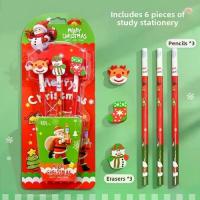 ราคา น่ารัก การ์ตูน ชุดเครื่องเขียนคริสต์มาส ถุงเท้าคริสต์มาส ยางลบ ชุดเครื่องเขียนดินสอ ชุดเครื่องเขียนสำหรับเด็ก รางวัลสำหรับเด็ก (1733166664583578901)