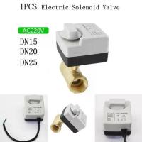 ราคา วาล์วบอลไฟฟ้าทองเหลือง 2 ทาง วาล์วไฟฟ้า เครื่องกระตุ้นไฟฟ้า สวิตช์ AC220V (1733925489857759222)