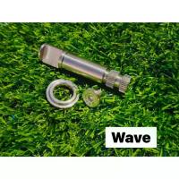 ราคา ชุดแกนลูกเบี้ยว wave พร้อมบูทรองมือลิงเบรคหลัง สแตนเลส สีเงิน เลสแท้ กลึงมือ W125 เวฟ100 W110i DREAM W125i จาน สวิตช์ แท้ เบรก โช้ค spn (1734300731978319149)
