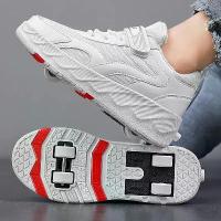 ราคา รองเท้าผ้าใบพร้อมล้อ, รองเท้าสเก็ต, สำหรับเด็กชายและเด็กหญิง, เด็ก, เด็ก, กีฬา, ลำลอง, แฟชั่น, 4 ลูกกลิ้ง, ไฟ LED, รองเท้าบูทเรืองแสง (1730422421779810977)
