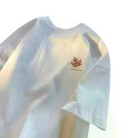 ราคา เสื้อยืดพลัสไซส์ (S-4XL) พิมพ์ลายใบเมเปิ้ล เสื้อแขนสั้น เสื้อผ้าทรงหลวม เสื้อผ้าผู้ชาย เทรนด์ Ins สไตล์ฮ่องกง ไซส์ใหญ่ 4XL เหมาะสำหรับฤดูร้อน สไตล์ใหม่ [เนื้อนุ่มพิเศษ] (1732797915130922376)