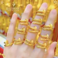 ราคา เครื่องประดับสไตล์แหวนตะปู แหวนทอง ประดับ เพชร cz หนัก 2 สลึง ฟรีไซส์ แหวนทองฝังเพชร แหวน พลอย ทอง แหวนเพชร แหวนพลอย (1734409936510093138)