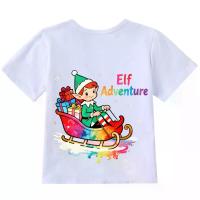 ราคา Zcaynger Toddler Christmas Kids T-shirt Boy Girl Fall Winter comfortable Cotton Star Penguin Xmas Tree Family Gathering 2-8T (1733874253467714938)
