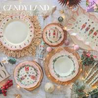 ราคา xzw117shop Violet Flamingo Candyland Christmas Collection จานเซรามิคคริสต์มาส 5 แบบ จานแบน จานก้นลึก จานเปล ของขวั สินค้าดี (1733570403347433300)
