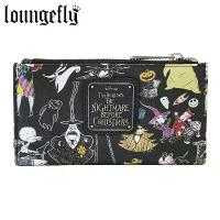 ราคา กระเป๋าสตางค์พับสองชั้นลายตัวละครจาก Disney Nightmare Before Christmas Loungefly [COD] (1733547183031027654)