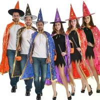 ราคา [จัดส่งทันที] L&L Halloween Costume, Cloak, Witch Cosplay Cloak + Hat, Cloak, Cape, Fancy Dress, Witch Hat, Wizard Cape (1734375507561449065)