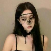 ราคา Halloween Headwear Niche Dark Red Rose Lace Face Mask Lace Veil Half Face Pure Desire Style Veil Costume (1733547951716796379)