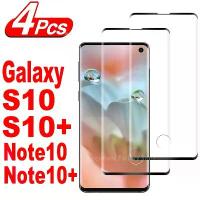 ราคา 1/4 ชิ้น ฟิล์มกระจกป้องกันหน้าจอ 3D สำหรับ Samsung Galaxy S10 S10+ Note 10 Plus Note10+ ฟิล์มกระจกนิรภัย (1734329438664230214)