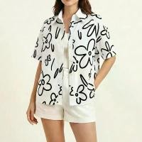 ราคา เสื้อฮาวายลายดอกไม้ สไตล์เกาหลี ลายเส้นน่ารัก สีพาสเทล ใส่เย็น ชุดสงกรานต์ มินิมอล 2569 Songkran (1734351339696194965)