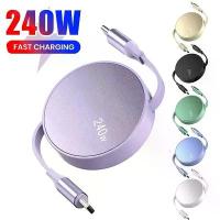 ราคา PD 240W Fast CHARGING Type C สาย USB C ถึง USB C ข้อมูลสําหรับ IPhone Samsung Huawei Xiaomi Retractable Data CABLE (1734321465518163218)