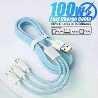 ราคา สายชาร์จเร็ว 3-in-1 Micro USB 6A สายชาร์จและถ่ายโอนข้อมูลสำหรับโทรศัพท์ ประเภท C สำหรับ iPhone Samsung Xiaomi Oneplus OPPO (1734368697034966994)