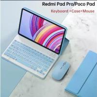 ราคา เคสคีย์บอร์ดสำหรับ Redmi Pad Pro ขนาด 12.1 นิ้ว ปี 2024 ผลิตจากหนัง PU พร้อมฝาปิดแบบมีขาตั้ง ใช้ได้กับคีย์บอร์ดและเมาส์ของ Xiaomi Redmi Pad Pro ชาร์จไฟได้ (1734159275519214653)