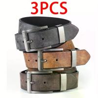 ราคา 3pcs Men's Casual Needle Buckle Waist Belt, Alloy Buckle High-Quality Pu Leather Belt, Suitable for Pairing with Jeans, Men's Fashionable Business Belt, Is A Gift for Fathers And Boyfriends (173353510