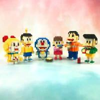 ราคา Compatible with LEGO Micro Drill Small Particles Puzzle Building Blocks Doraemon Ding Dong Cat Girl Toy Birthday Gift (1734005593941968021)
