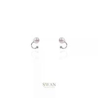 ราคา [ส่งด่วนฟรี]SWAN - Pearl Cuff ต่างหูหนีบ ear cuff เงินแท้ มุกแท้มุกน้ำจืด (1734370103087760938)