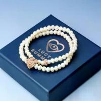 ราคา LUCYSUMMER กำไลข้อมือ Pearl ไข่มุก แท้สีขาวงาช้าง เสริมด้วยจี้หัวใจและตัวคั่น Silver 925 (1734392398814217885)