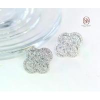ราคา Clover-Shaped Diamond Earring ต่างหูเพชรกระจุกทรงใบโคลเวอร์ 4 แฉก (1734282048697239053)