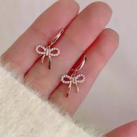 ราคา Bow Earrings Fashion Style for Women Diamond Earrings Jewelry Women's fashion earrings Hoop Earrings Genuine bow earrings, hoop earrings, cool earrings, hoop earrings with studs (1733273446384764761)