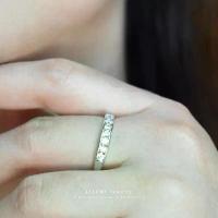 ราคา แหวนแถวประดับเพชรเงินแท้ 925 ชุบเคลือบทองคำขาว ประดับเพชร CZ Swiss Diamond ครึ่งวง [ รุ่น - ] คําแนะนําผลิตภัณฑ์ใหม่ของเดือนนี้ (1734207638325004031)